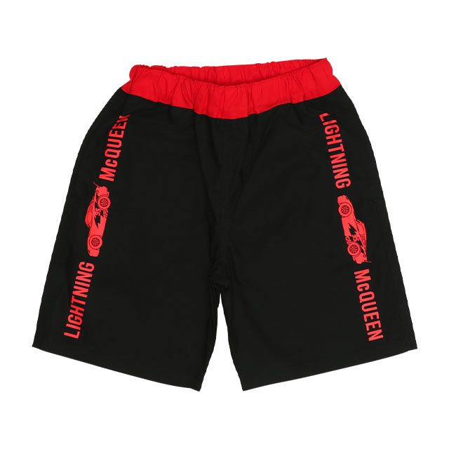 【ベビードール】カーズ サイドロゴハーフパンツ 0513K / マックィーン ベビーサイズ キッズ ボトム 半ズボン 短パン ウエスト総ゴム ゴム穴付 速乾