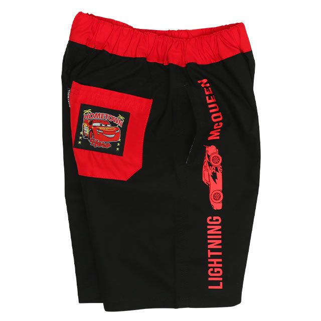 【ベビードール】カーズ サイドロゴハーフパンツ 0513K / マックィーン ベビーサイズ キッズ ボトム 半ズボン 短パン ウエスト総ゴム ゴム穴付 速乾