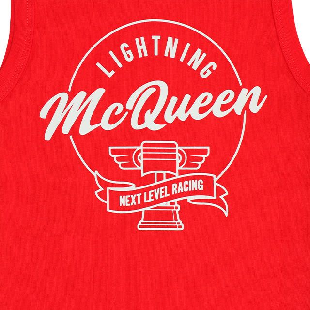 【ベビードール】カーズ サイド切り替えタンクトップ 0514K / マックィーン メーター ベビーサイズ キッズ トップス 袖なし クルーネックカットソー ノースリーブ 天竺素材 スポーティ