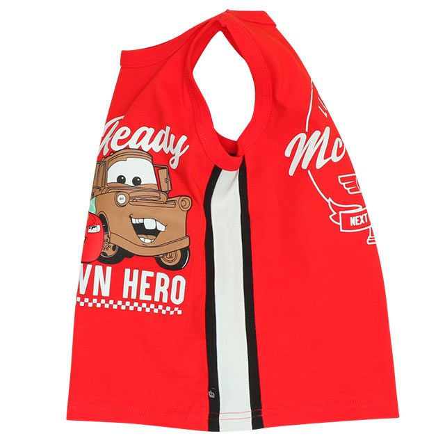 【ベビードール】カーズ サイド切り替えタンクトップ 0514K / マックィーン メーター ベビーサイズ キッズ トップス 袖なし クルーネックカットソー ノースリーブ 天竺素材 スポーティ