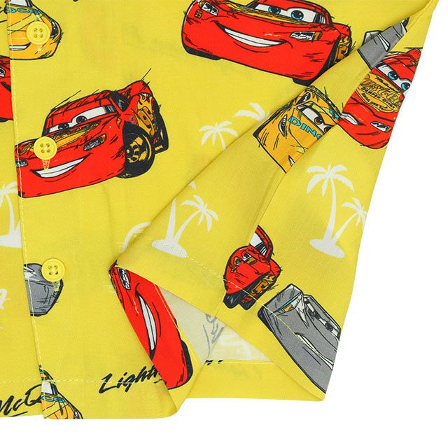 【ベビードール】カーズ 総柄半袖シャツ 0515K / マックィーン ジャクソン・ストーム クルーズ・ラミレス ベビーサイズ キッズ トップス 半袖シャツ オープンカラー 開襟 羽織り