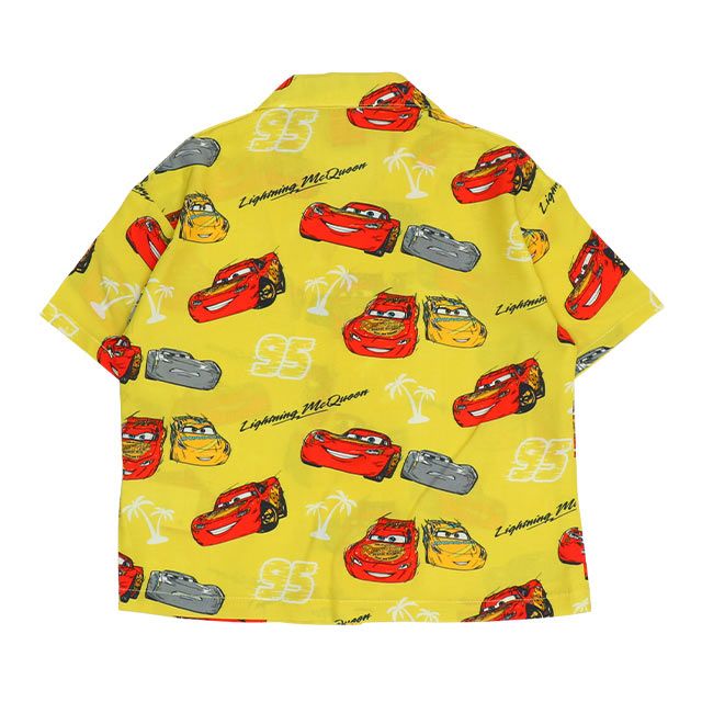 【ベビードール】カーズ 総柄半袖シャツ 0515K / マックィーン ジャクソン・ストーム クルーズ・ラミレス ベビーサイズ キッズ トップス 半袖シャツ オープンカラー 開襟 羽織り