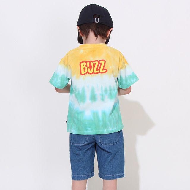 【ベビードール】バズ 親子お揃い タイダイキャラクターTシャツ 0517K / トイ・ストーリー ベビーサイズ キッズ トップス 半袖 リンクコーデ ペアルック 親子コーデ おそろい