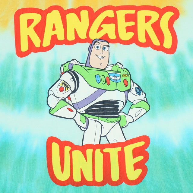 【ベビードール】バズ 親子お揃い タイダイキャラクターTシャツ 0517K / トイ・ストーリー ベビーサイズ キッズ トップス 半袖 リンクコーデ ペアルック 親子コーデ おそろい