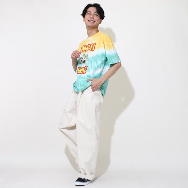 【ベビードール】バズ 親子お揃い タイダイキャラクターTシャツ 0517A / トイ・ストーリー 大人 ユニセックス 男女兼用 リンクコーデ ペアルック 親子コーデ トップス 半袖