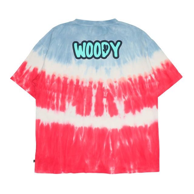 【ベビードール】ウッディ 親子お揃い タイダイキャラクターTシャツ 0517A / トイストーリー 大人 ユニセックス 男女兼用 リンクコーデ ペアルック 親子コーデ トップス 半袖