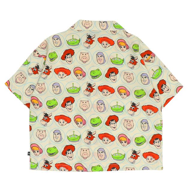 【ベビードール】トイ・ストーリー 総柄シャツ 0518K / ベビーサイズ キッズ トップス 半袖 シャツ オープンカラー 開襟 羽織り