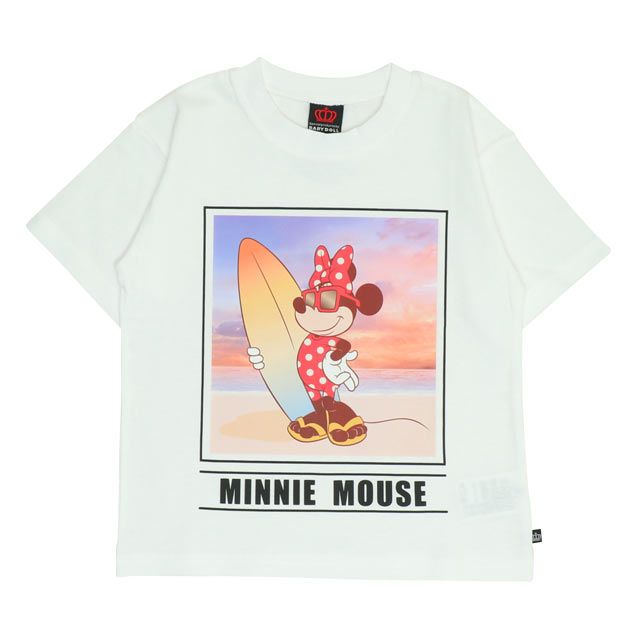 【ベビードール】ミニー 親子お揃い サーフTシャツ 0539K / ベビーサイズ キッズ リンクコーデ ペアルック 親子コーデ トップス 半袖 天竺素材 リゾート