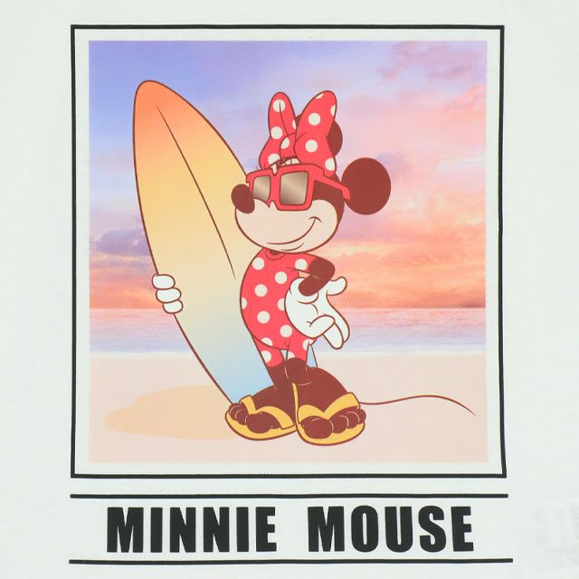 【ベビードール】ミニー 親子お揃い サーフTシャツ 0539K / ベビーサイズ キッズ リンクコーデ ペアルック 親子コーデ トップス 半袖 天竺素材 リゾート