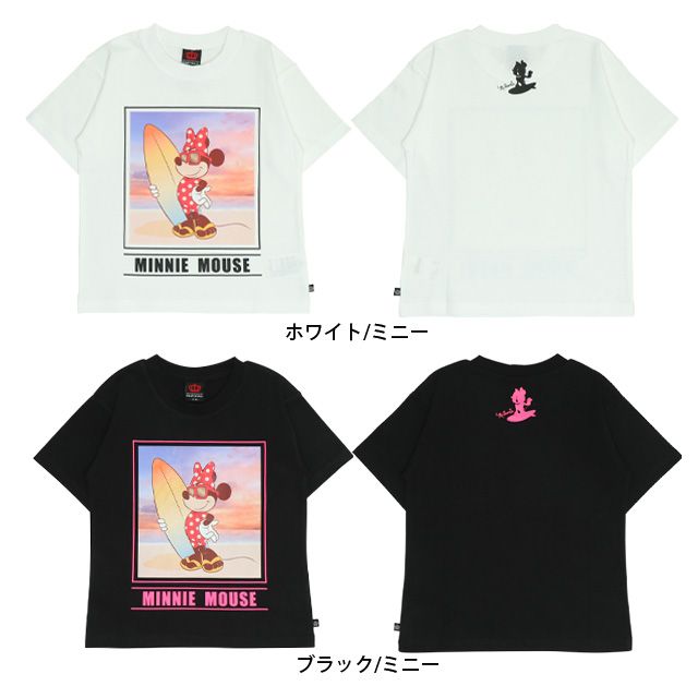 【ベビードール】ミニー 親子お揃い サーフTシャツ 0539K / ベビーサイズ キッズ リンクコーデ ペアルック 親子コーデ トップス 半袖 天竺素材 リゾート