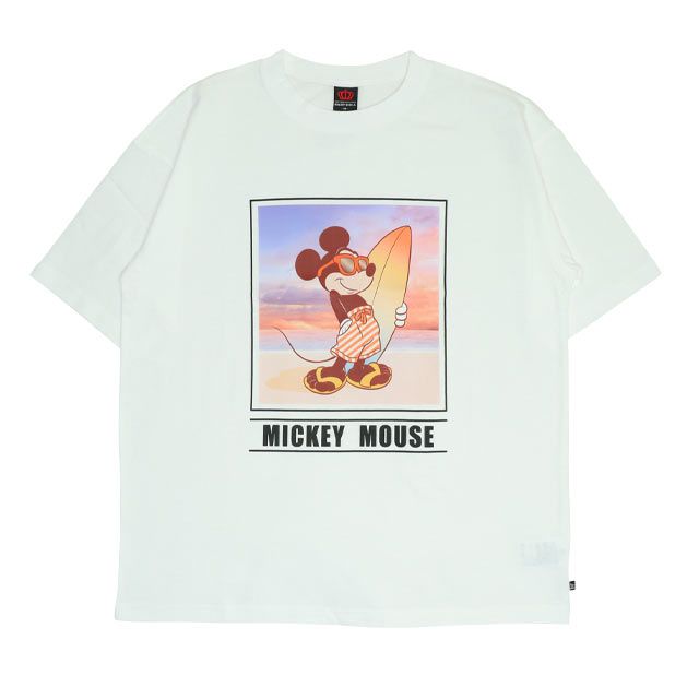 【ベビードール】ミッキー 親子お揃い サーフTシャツ 0539A / 大人 ユニセックス 男女兼用 メンズ リンクコーデ ペアルック 親子コーデ トップス 半袖 天竺素材 リゾート