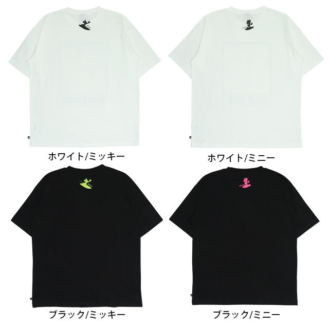 【ベビードール】ミッキー 親子お揃い サーフTシャツ 0539A / 大人 ユニセックス 男女兼用 メンズ リンクコーデ ペアルック 親子コーデ トップス 半袖 天竺素材 リゾート