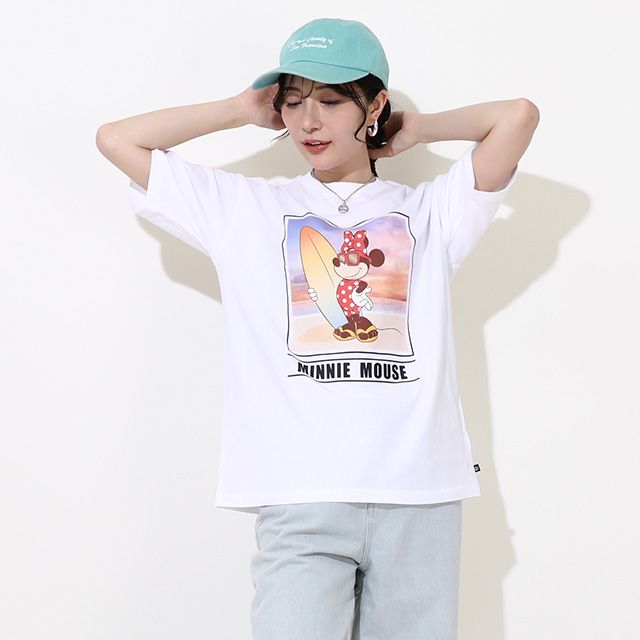 【ベビードール】ミニー 親子お揃い サーフTシャツ 0539A / 大人 ユニセックス 男女兼用 リンクコーデ ペアルック 親子コーデ トップス 半袖 天竺素材 リゾート