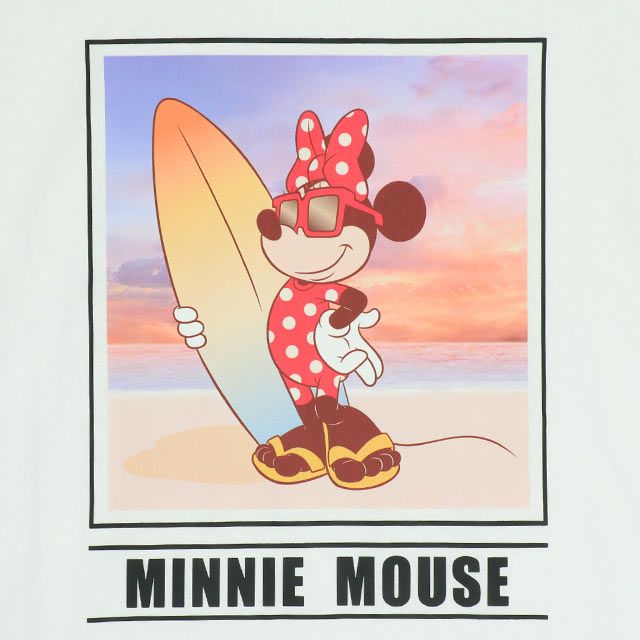 【ベビードール】ミニー 親子お揃い サーフTシャツ 0539A / 大人 ユニセックス 男女兼用 リンクコーデ ペアルック 親子コーデ トップス 半袖 天竺素材 リゾート