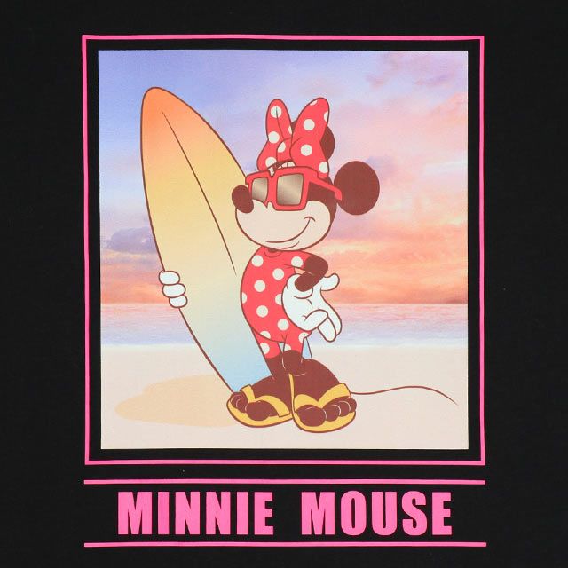 【ベビードール】ミニー 親子お揃い サーフTシャツ 0539A / 大人 ユニセックス 男女兼用 リンクコーデ ペアルック 親子コーデ トップス 半袖 天竺素材 リゾート