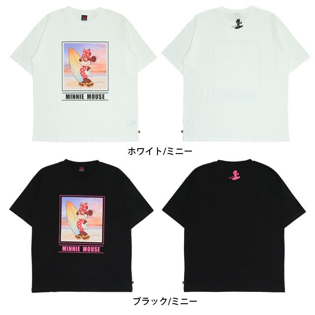 【ベビードール】ミニー 親子お揃い サーフTシャツ 0539A / 大人 ユニセックス 男女兼用 リンクコーデ ペアルック 親子コーデ トップス 半袖 天竺素材 リゾート