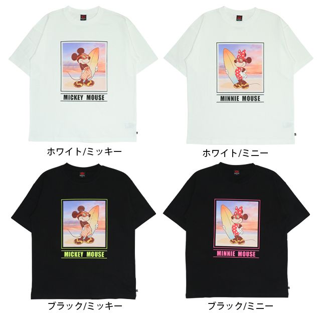 【ベビードール】ミニー 親子お揃い サーフTシャツ 0539A / 大人 ユニセックス 男女兼用 リンクコーデ ペアルック 親子コーデ トップス 半袖 天竺素材 リゾート