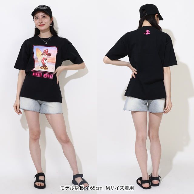 【ベビードール】ミニー 親子お揃い サーフTシャツ 0539A / 大人 ユニセックス 男女兼用 リンクコーデ ペアルック 親子コーデ トップス 半袖 天竺素材 リゾート