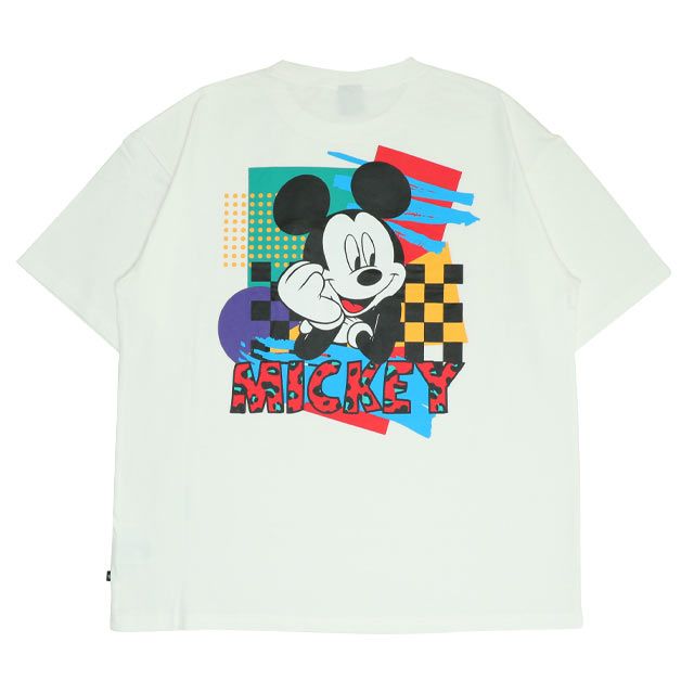 【ベビードール】ミッキー 親子お揃い バックキャラクターTシャツ 0540A / 大人 ユニセックス 男女兼用 メンズ リンクコーデ ペアルック 親子コーデ トップス 半袖 天竺素材 ヒョウ柄