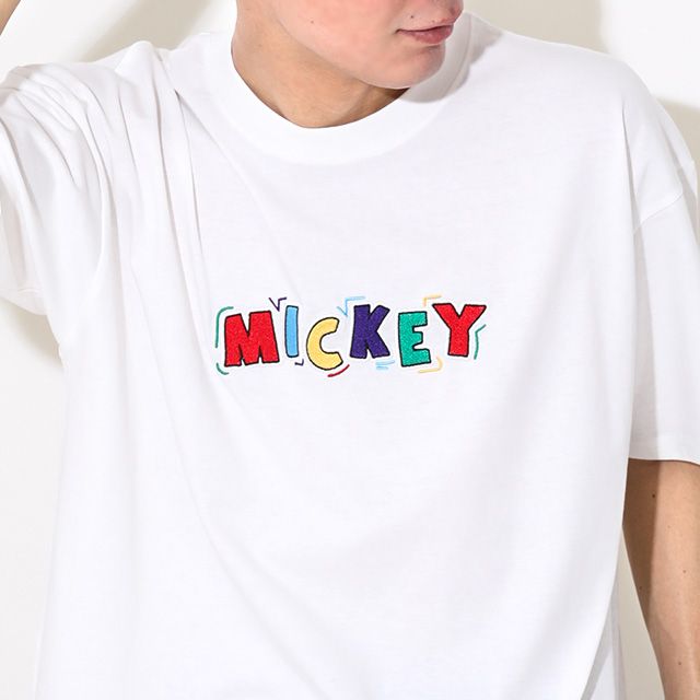 【ベビードール】ミッキー 親子お揃い バックキャラクターTシャツ 0540A / 大人 ユニセックス 男女兼用 メンズ リンクコーデ ペアルック 親子コーデ トップス 半袖 天竺素材 ヒョウ柄