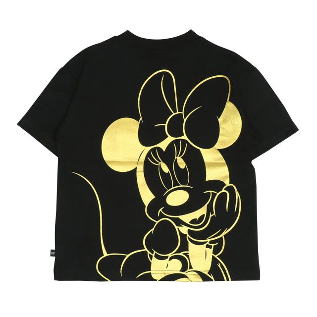 【ベビードール】ミニー 親子お揃い 箔キャラクターTシャツ 0541K / ベビーサイズ キッズ リンクコーデ ペアルック 親子コーデ トップス 半袖 天竺素材 ゴージャス ゴールド