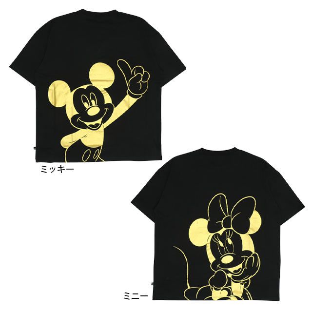 【ベビードール】ミッキー 親子お揃い 箔キャラクターTシャツ 0541A / 大人 ユニセックス 男女兼用 メンズ リンクコーデ ペアルック 親子コーデ トップス 半袖 天竺素材 ゴージャス ゴールド