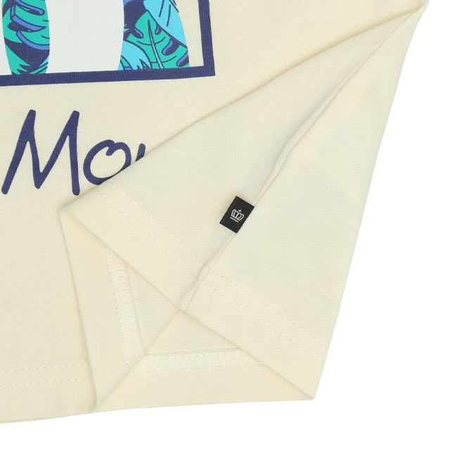 【ベビードール】ミッキー 親子お揃い リゾート柄Tシャツ 0546K / ベビーサイズ キッズ リンクコーデ ペアルック 親子コーデ トップス 半袖 天竺素材 リゾート