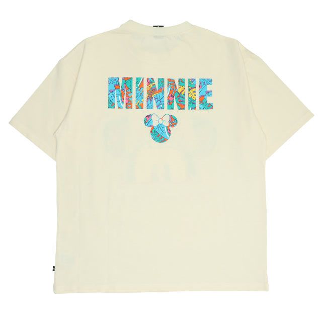 【ベビードール】ミニー 親子お揃い リゾート柄Tシャツ 0546A / 大人 ユニセックス 男女兼用 リンクコーデ ペアルック 親子コーデ トップス 半袖 天竺素材 リゾート