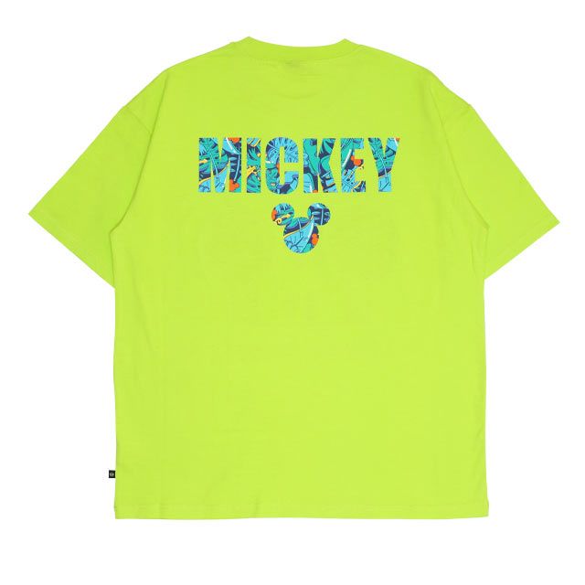 【ベビードール】ミッキー 親子お揃い リゾート柄Tシャツ 0546A / 大人 ユニセックス 男女兼用 メンズ リンクコーデ ペアルック 親子コーデ トップス 半袖 天竺素材 リゾート