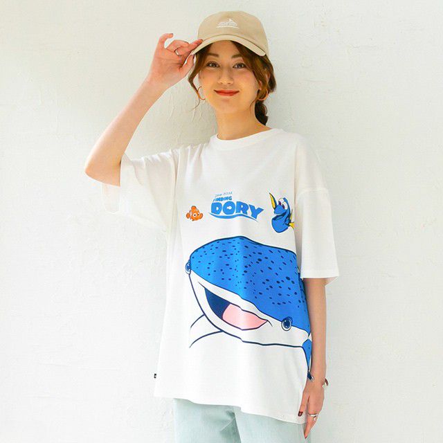 【ベビードール】親子お揃い ファインディング・ドリー 限定Tシャツ 0568A / ドリー デスティニー ニモ 大人 ユニセックス 男女兼用 リンクコーデ ペアルック 親子コーデ トップス 半袖 天竺素材