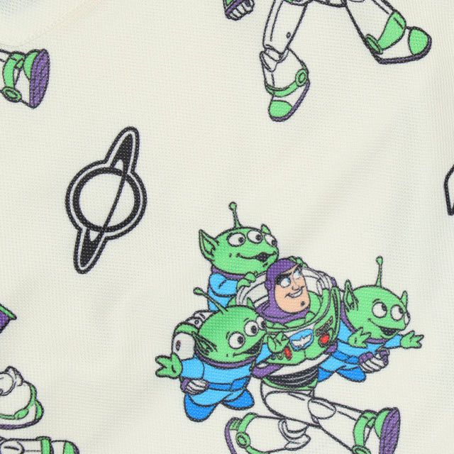 【ベビードール】バズ メッシュ総柄 ハーフパンツ 0569K （トップス別売） / トイ・ストーリー リトルグリーンメン ベビーサイズ キッズ ボトム 短パン ウエスト総ゴム インナーパンツ付き セットアップアイテム