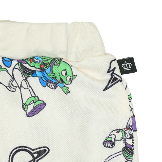 【ベビードール】バズ メッシュ総柄 ハーフパンツ 0569K （トップス別売） / トイ・ストーリー リトルグリーンメン ベビーサイズ キッズ ボトム 短パン ウエスト総ゴム インナーパンツ付き セットアップアイテム