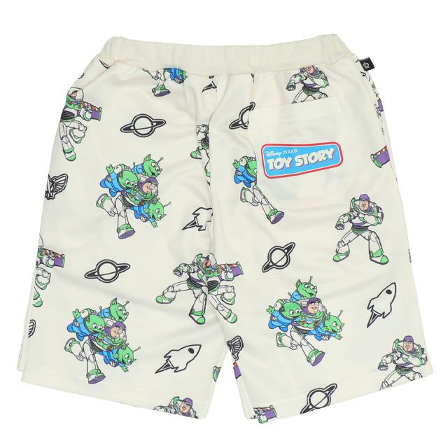 【ベビードール】バズ メッシュ総柄 ハーフパンツ 0569K （トップス別売） / トイ・ストーリー リトルグリーンメン ベビーサイズ キッズ ボトム 短パン ウエスト総ゴム インナーパンツ付き セットアップアイテム