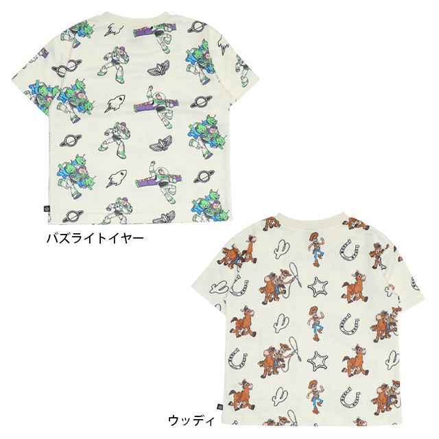 【ベビードール】バズ メッシュ総柄 Tシャツ 0570K （ボトムス別売） / トイ・ストーリー リトルグリーンメン ベビーサイズ キッズ トップス 半袖 セットアップアイテム