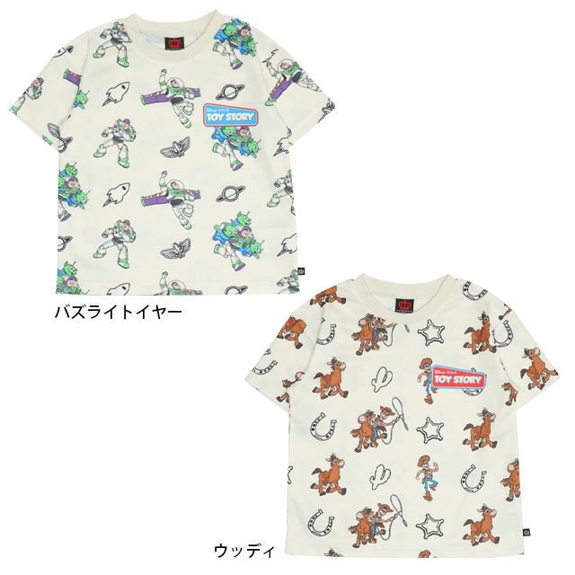 【ベビードール】ウッディ メッシュ総柄 Tシャツ 0570K （ボトムス別売） / トイ・ストーリー ブルズアイ ベビーサイズ キッズ トップス 半袖 セットアップアイテム