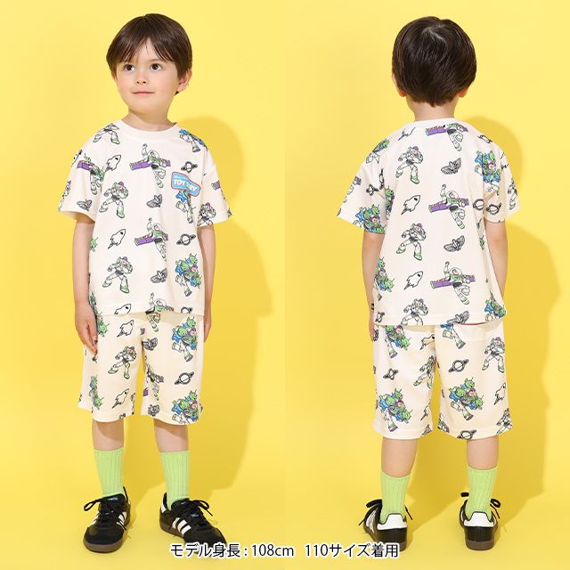【ベビードール】ウッディ メッシュ総柄 Tシャツ 0570K （ボトムス別売） / トイ・ストーリー ブルズアイ ベビーサイズ キッズ トップス 半袖 セットアップアイテム