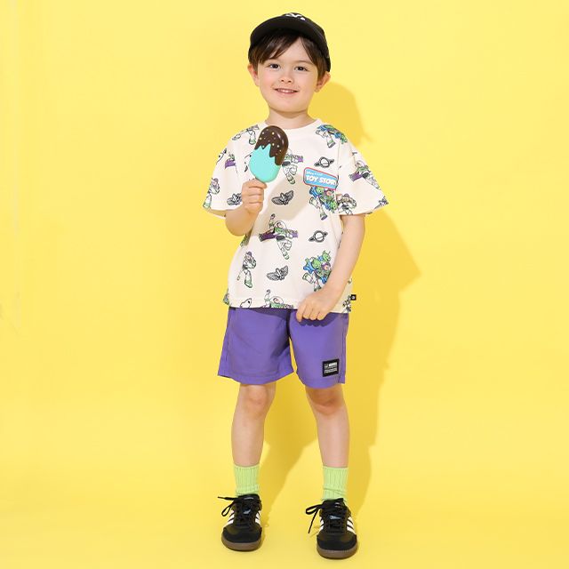 【ベビードール】ウッディ メッシュ総柄 Tシャツ 0570K （ボトムス別売） / トイ・ストーリー ブルズアイ ベビーサイズ キッズ トップス 半袖 セットアップアイテム
