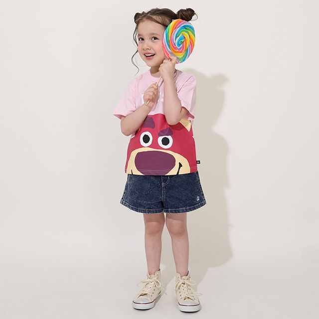 【ベビードール】ロッツォ BIGキャラ Tシャツ 0573K / ベビーサイズ キッズ トップス 半袖 天竺素材 目立つ