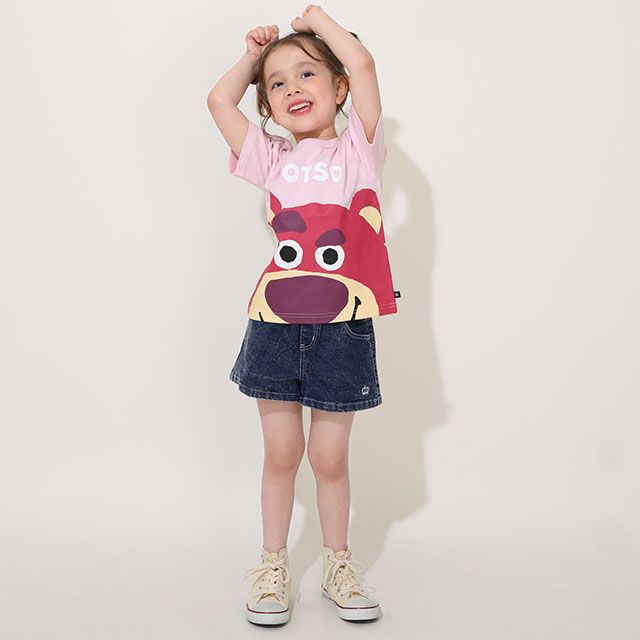 【ベビードール】ロッツォ BIGキャラ Tシャツ 0573K / ベビーサイズ キッズ トップス 半袖 天竺素材 目立つ