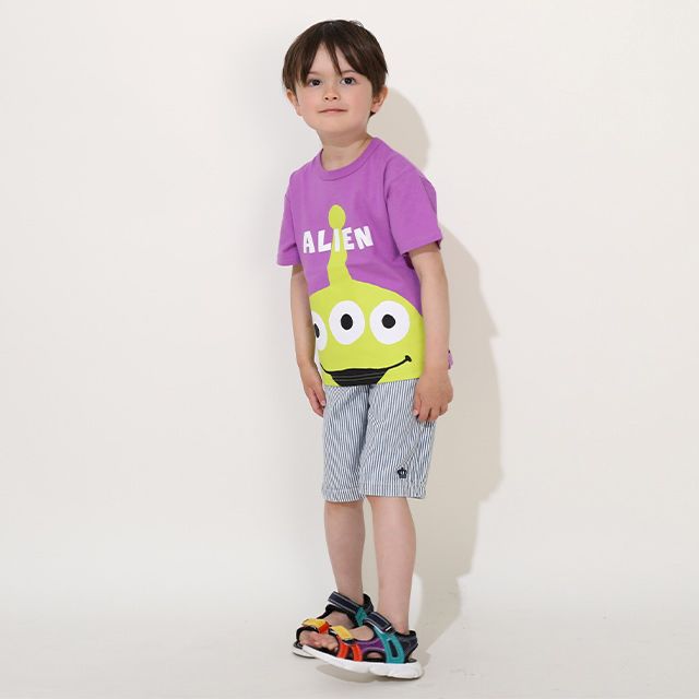 【ベビードール】リトルグリーンメン BIGキャラ Tシャツ 0573K / ベビーサイズ キッズ トップス 半袖 天竺素材 目立つ