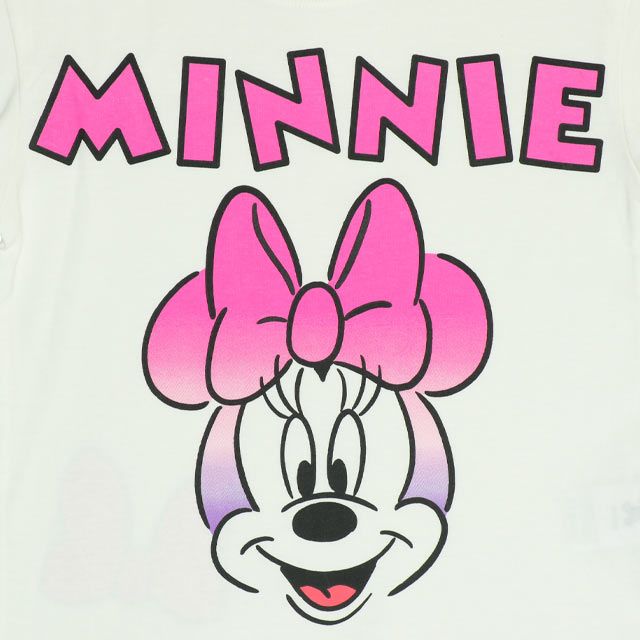 【ベビードール】ミニー 親子お揃い グラデーションキャラクター Tシャツ 0577K / ベビーサイズ キッズ リンクコーデ ペアルック 親子コーデ トップス 半袖 天竺素材
