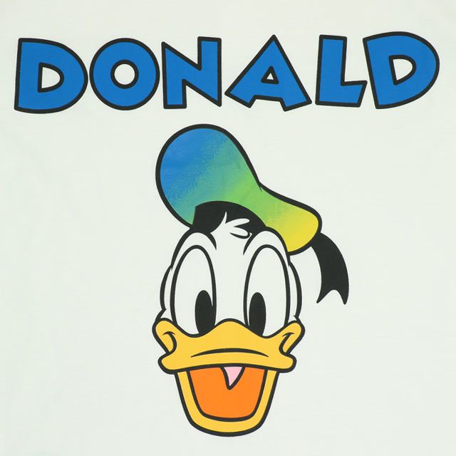 【ベビードール】ドナルド 親子お揃い グラデーションキャラクター Tシャツ 0577A / 大人 ユニセックス 男女兼用 リンクコーデ ペアルック 親子コーデ トップス 半袖 天竺素材