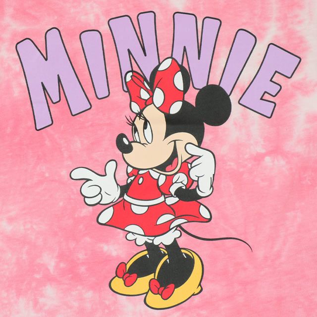 【ベビードール】ミニー タイダイキャラクター Tシャツ 0578K / ベビーサイズ キッズ トップス 半袖 天竺素材