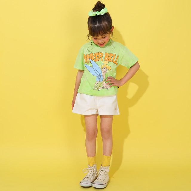 【ベビードール】ティンカーベル タイダイキャラクター Tシャツ 0578K / ベビーサイズ キッズ トップス 半袖 天竺素材