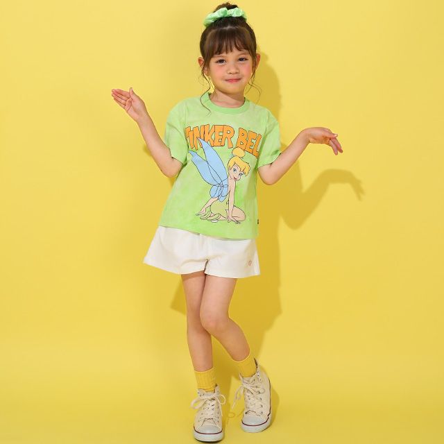 【ベビードール】ティンカーベル タイダイキャラクター Tシャツ 0578K / ベビーサイズ キッズ トップス 半袖 天竺素材