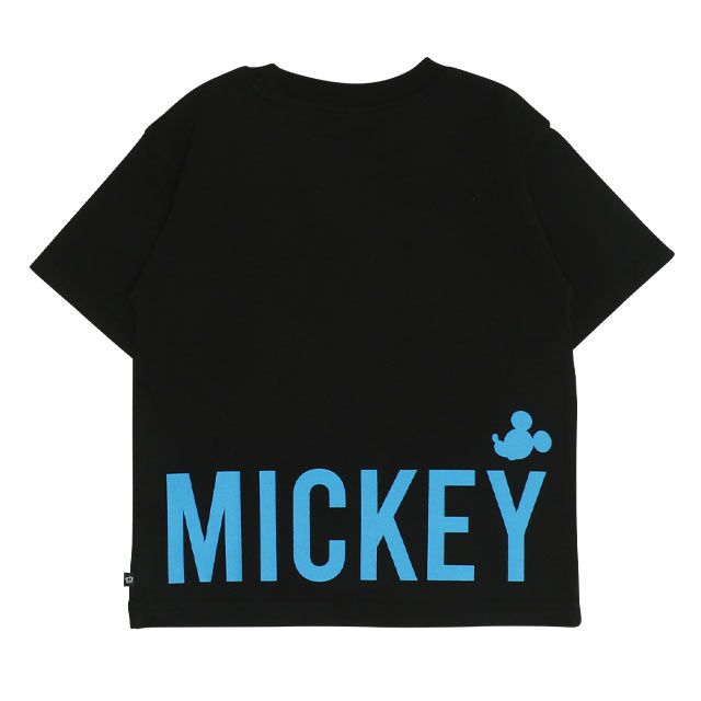 【ベビードール】ミッキー 親子お揃い ヒョウ柄キャラクター Tシャツ 0581K / ベビーサイズ キッズ リンクコーデ ペアルック 親子コーデ トップス 半袖 天竺素材 一部ラメプリント