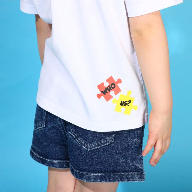 【ベビードール】親子お揃い トイ・ストーリー パズルキャラクターTシャツ 0623K / ウッディ ジェシー リトルグリーンメン ベビーサイズ キッズ リンクコーデ ペアルック 親子コーデ トップス 半袖 クルーネック カットソー 天竺素材