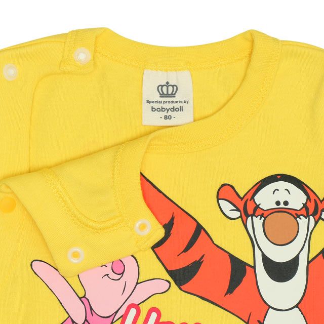 【ベビードール】ミッキー＆フレンズ BIGプリントロンパース 0634B / 70-80cm ベビーサイズ 赤ちゃん 出産祝い 贈り物 プレゼント ベビー服 つなぎ 長袖 ミッキーマウス ミニーマウス デイジー ドナルド グーフィー プルート