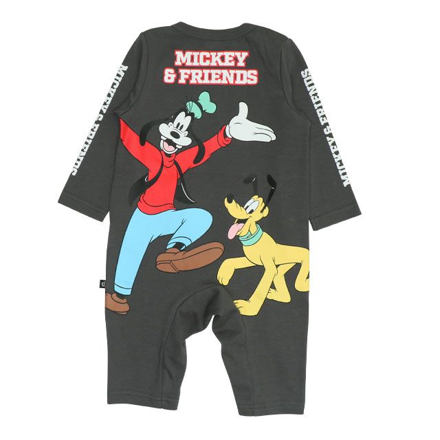 【ベビードール】ミッキー＆フレンズ BIGプリントロンパース 0634B / 70-80cm ベビーサイズ 赤ちゃん 出産祝い 贈り物 プレゼント ベビー服 つなぎ 長袖 ミッキーマウス ミニーマウス デイジー ドナルド グーフィー プルート