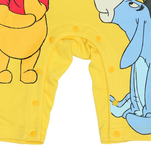 【ベビードール】くまのプーさん BIGプリントロンパース 0634B / 70-80cm ベビーサイズ 赤ちゃん 出産祝い 贈り物 プレゼント ベビー服 つなぎ 長袖 プー ピグレット ティガー イーヨー オウル ラビット